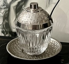 Vintage Cut Glass Sauce Pot