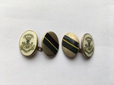 C1950s-60s SOMERSET LIGHT INFANTRY LAMBOURNE&Co HAND ENAMELLED&GILT CUFFLINKS