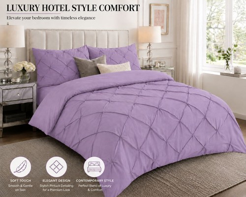 Luxury pintuck duvet cover - duvet,