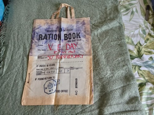 Ration book tote bag never - book,