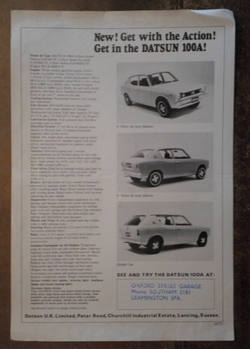 Datsun 100a orig 1971 mkt - datsun,