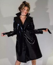 Women Trench Vinyl Shiny