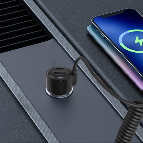 75w fast car charger - with, usb