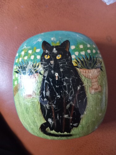 Vintage cat trinket - cat,