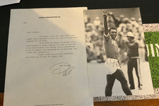 PELE autogrphed photo and letter 2 autographs