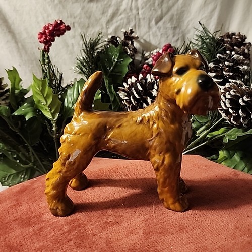 Vintage goebel brown airedale - vintage,