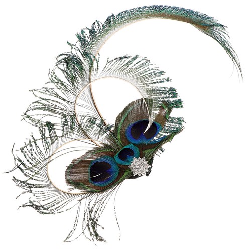 Peacock fascinator headpiece - peacock,