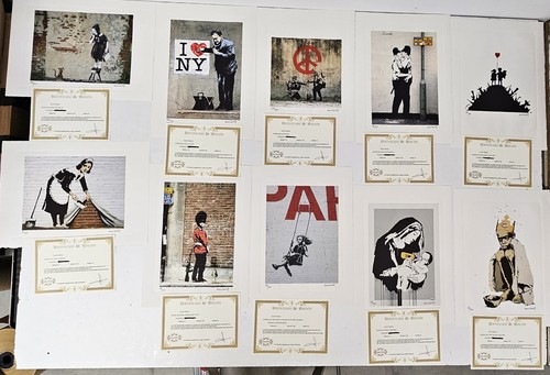 Banksy original complete set - banksy,