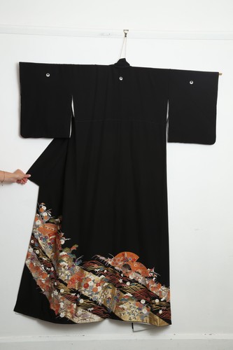 Vintage japanese kimono crane - vintage,