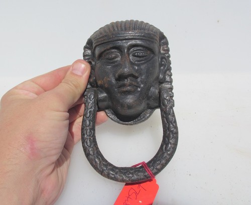 Antique iron door knocker old - door,