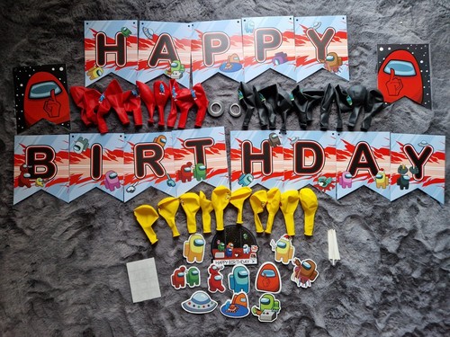 Among theme birthday -  among,