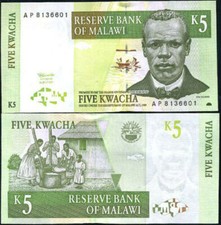 Banknote 1997 malawi 5 - banknote, malawi,