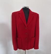 CLAUDIA STRATER Red Jackt Size 40 UK 12 Work Knitted Wool Alpaca Evening Smart