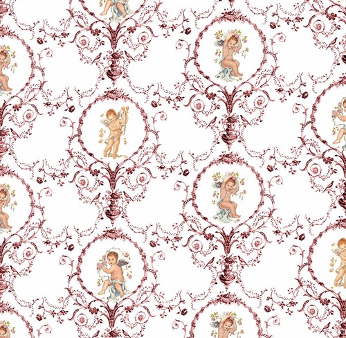 Dolls house wallpaper - house, 1/12th
