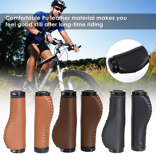 Leather handlebar grip - leather,