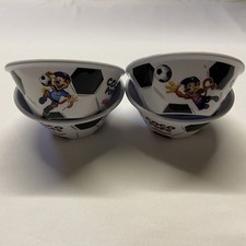 4x Kellogg’s Cereal Bowls Coco Pops Football Theme Plastic 2012