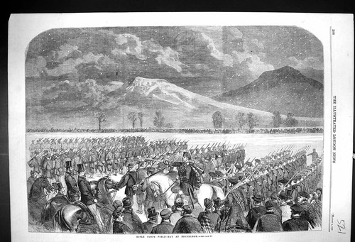 Antique old print 1860 - antique,