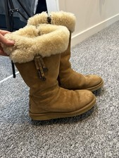 UGG® AUSTRALIA PLUMDALE CHARM CHESTNUT SUEDE BOOTS UK 5.5 EUR 38 USA 7 RRP £225