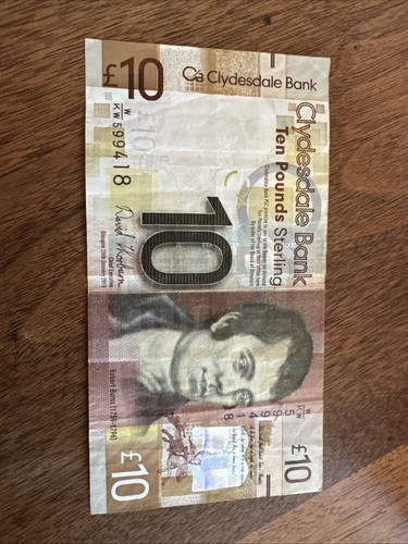 Clydesdale bank banknote - clydesdale, £10