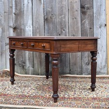 Antique William IV W Priest Blackfriars Mahogany Leather Library Table Desk