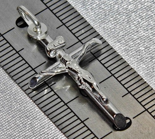 Sterling silver crucifix - sterling,