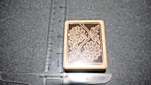 Wooden block rubber stamp - block,