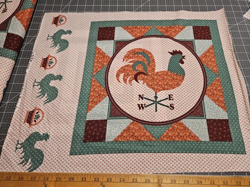 Vtg cranston panel rooster - vtg,