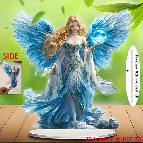 Blue wing guardian angel - blue,