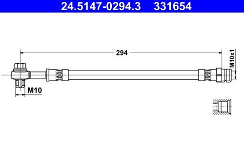 Brake hose for audi - brake,