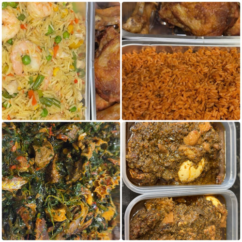 Jollof rice fried with - ,