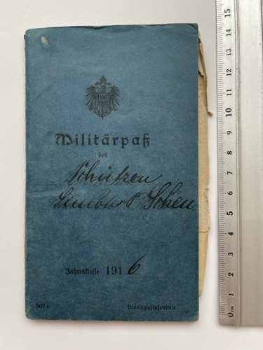 Ww1 german militärpass pass - ww1,