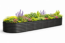 Galvanised steel raised garden - galvanised,