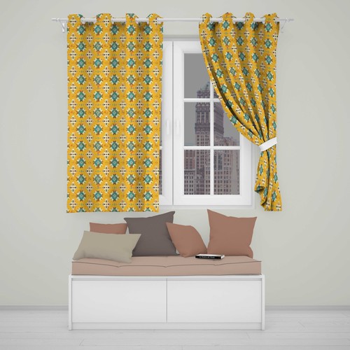 Blackout eyelet curtains bold - blackout,
