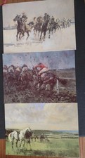 3 X Racing Art Postcards, By