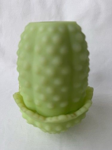 Vintage fenton green hobnail - fenton,