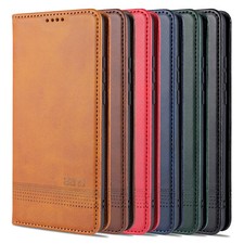 Magnetic Leather Flip Wallet