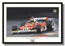 Ferrari 312 T2 Niki Lauda 1977 framed Champion print free p&p UK