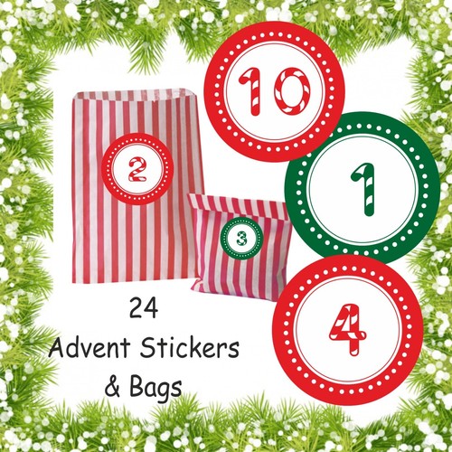 Advent calendar stickers - 24,