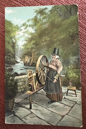Antique postcard welsh woman - antique,