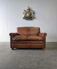 74. TETRAD PRINCE TAN BROWN 2 SEATER LEATHER SOFA ??? 