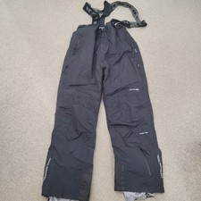 Trespass Trousers Mens Size 34 W 31 L Black With Braces Waterproof Outdoors