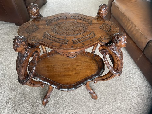 Walnut tray table late 19th - table,