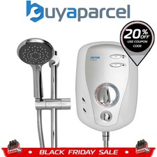 Triton T100xr White & Brushed Chrome Fascia T80XR Electric Shower Replacement 