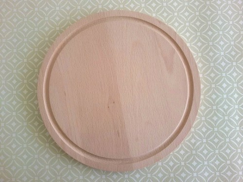 Plain wood round bread - wood, 24cm