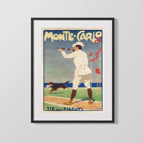 Classic travel poster - poster, monte