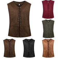 Elegant Lace up Waistcoat for Men's Medieval Steampunk Gothic Wardrobe