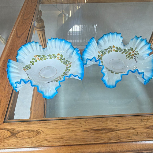 Set blue white glass - set, 2