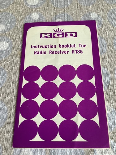 Vintage instruction booklet
