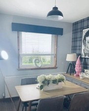 Navy Velvet Padded Box Window