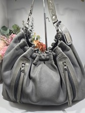 Fenn Wright Manson Studio Grey Supple Leather Vintage Boho Shoulder Hand Bag